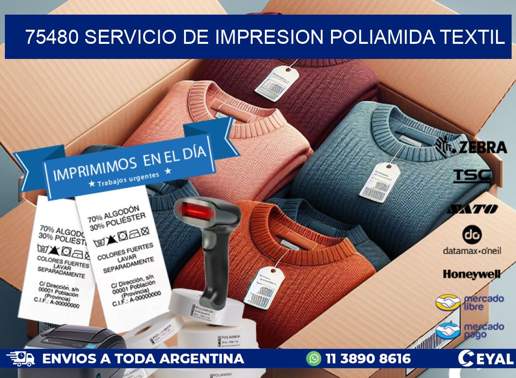 75480 SERVICIO DE IMPRESION POLIAMIDA TEXTIL