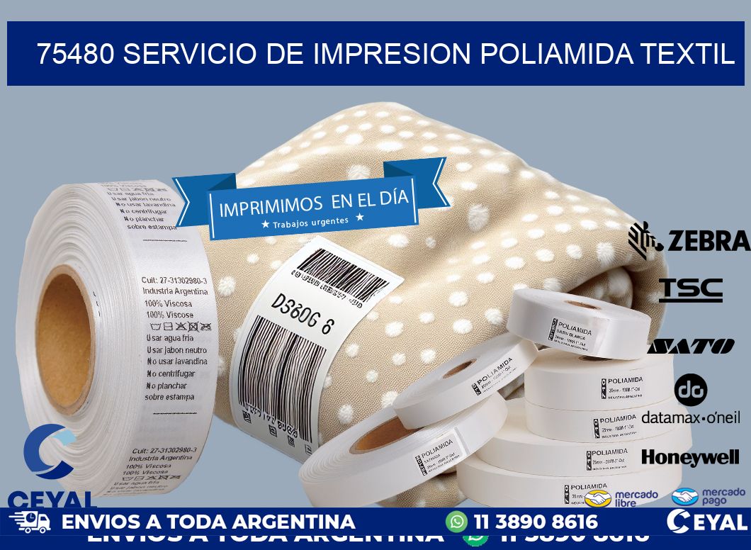 75480 SERVICIO DE IMPRESION POLIAMIDA TEXTIL