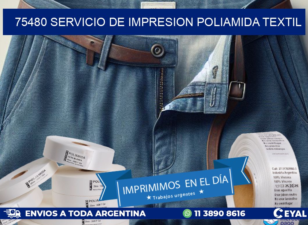 75480 SERVICIO DE IMPRESION POLIAMIDA TEXTIL