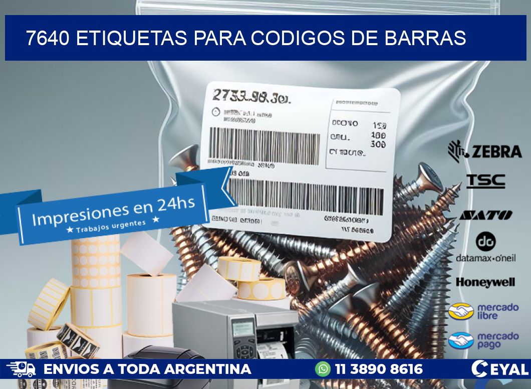 7640 ETIQUETAS PARA CODIGOS DE BARRAS