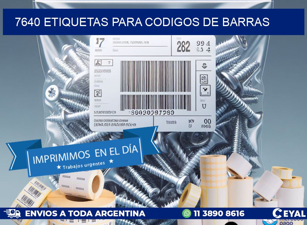 7640 ETIQUETAS PARA CODIGOS DE BARRAS