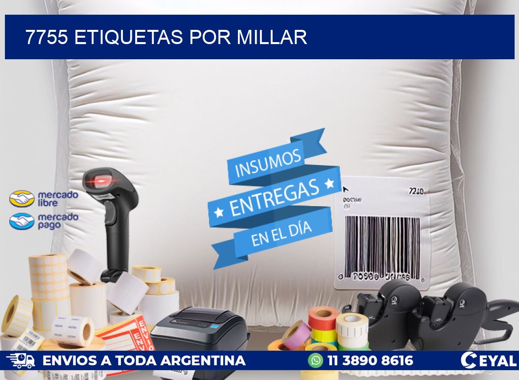 7755 etiquetas por millar