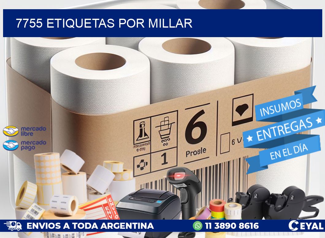 7755 etiquetas por millar