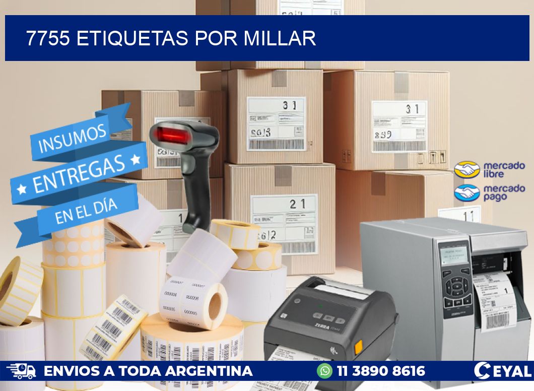 7755 etiquetas por millar