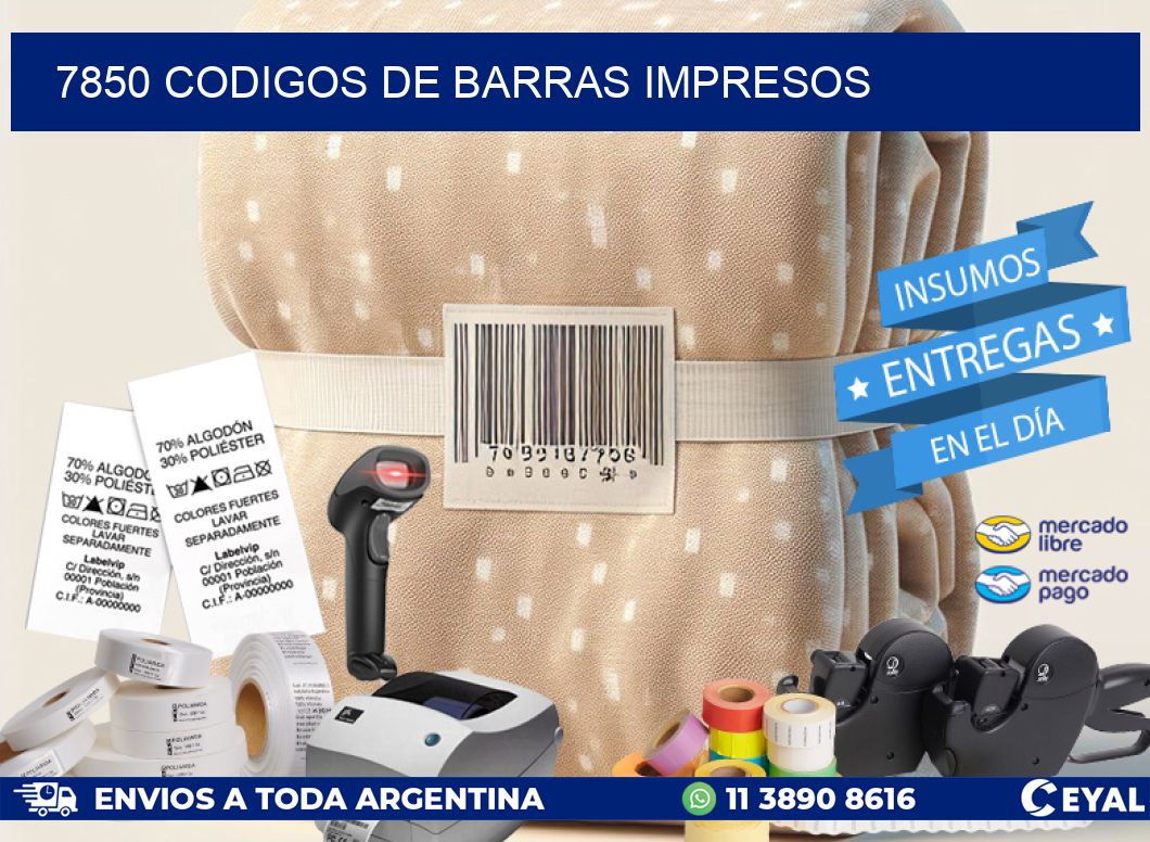 7850 Codigos de barras impresos