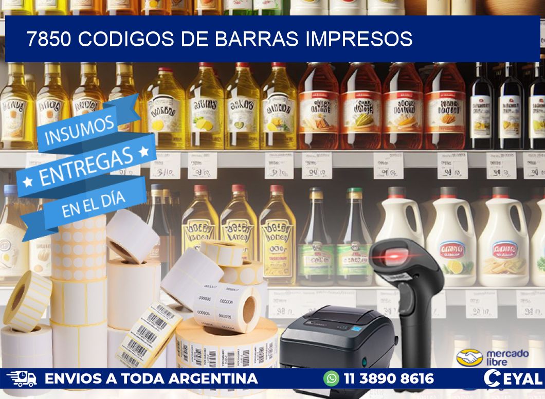 7850 Codigos de barras impresos