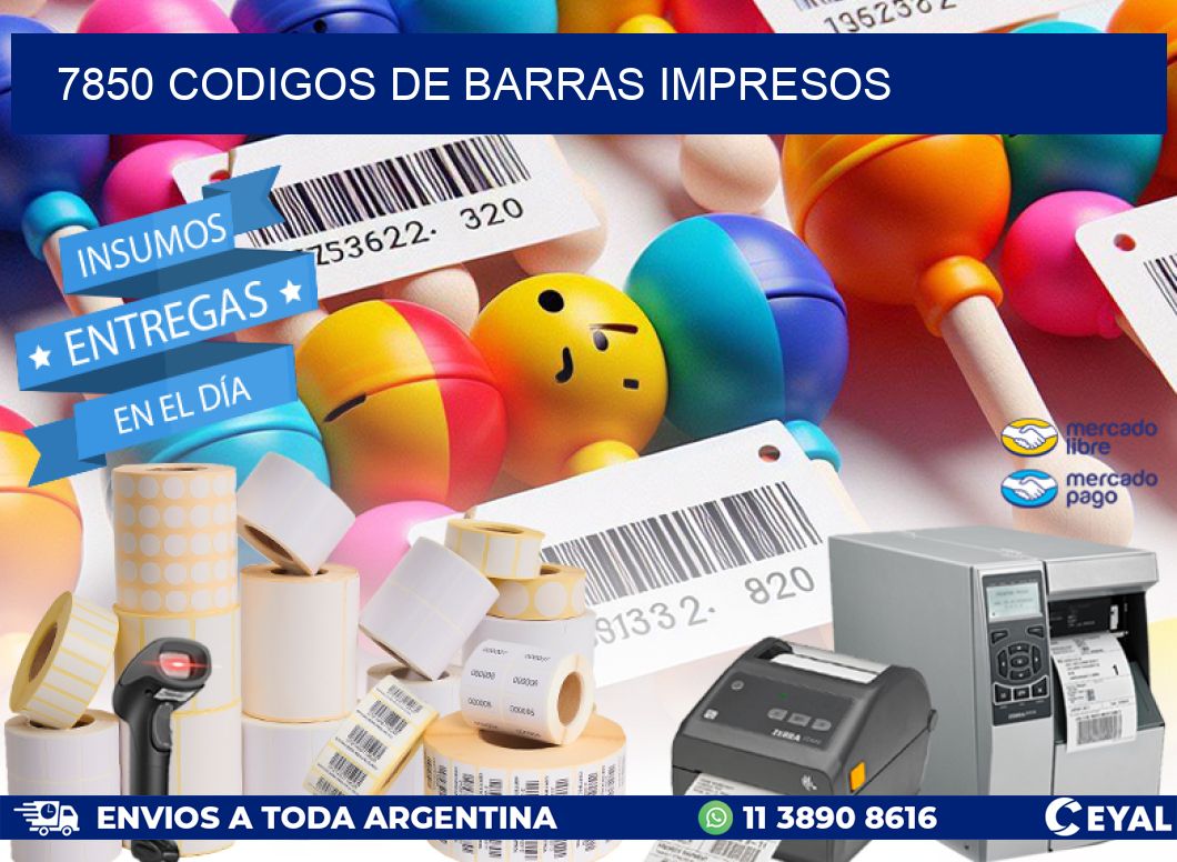 7850 Codigos de barras impresos