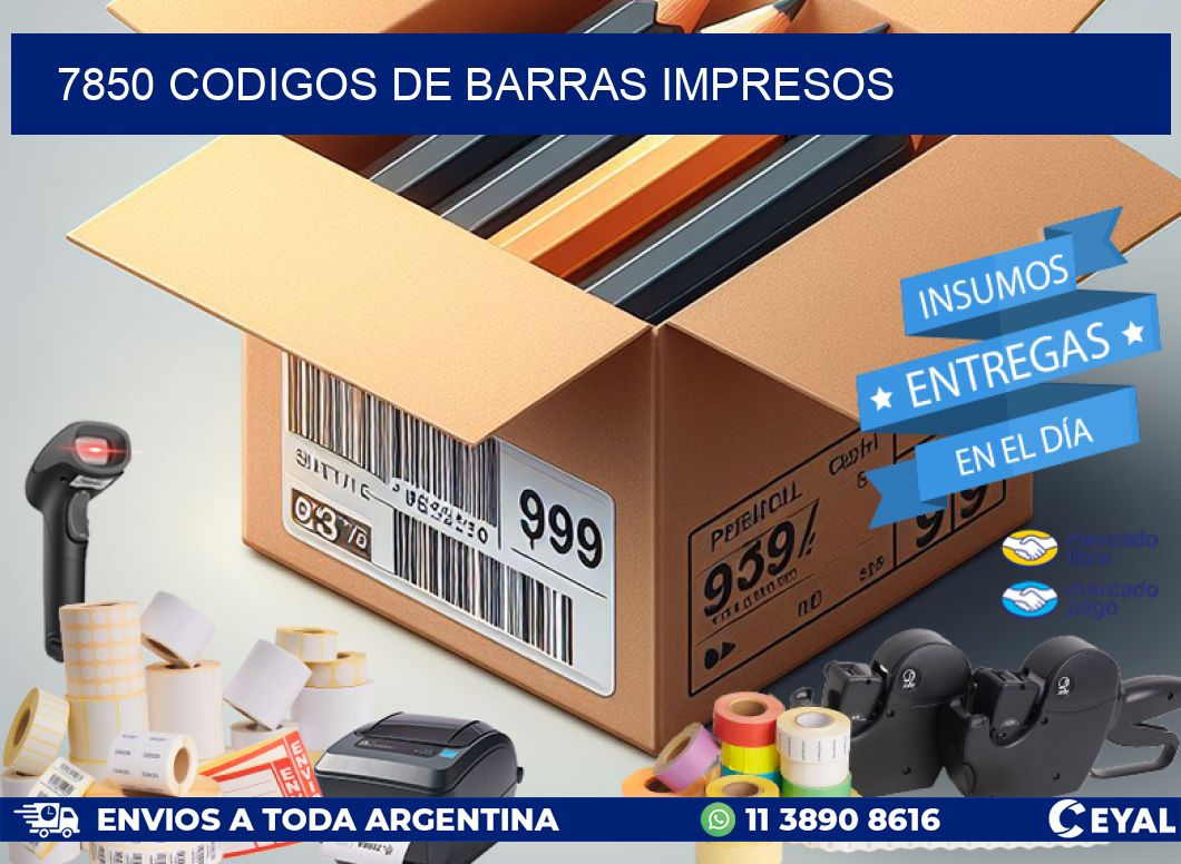 7850 Codigos de barras impresos