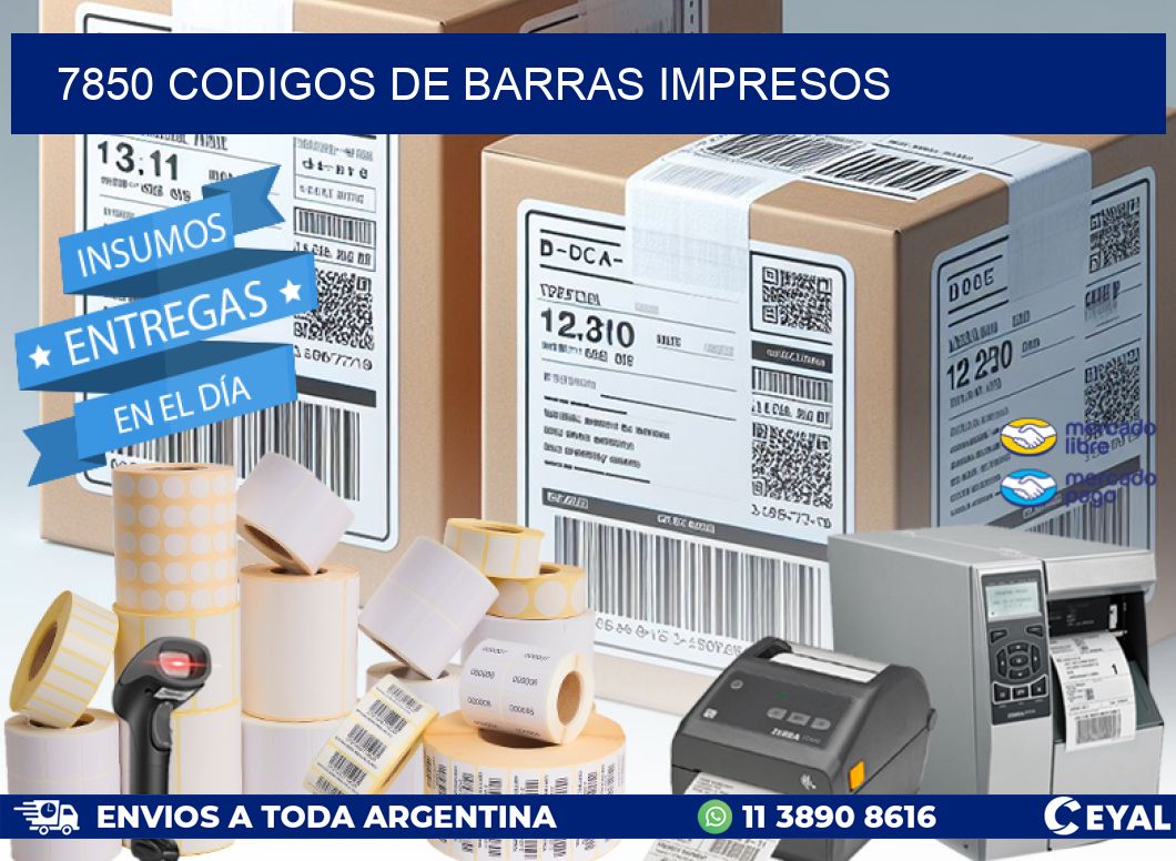 7850 Codigos de barras impresos