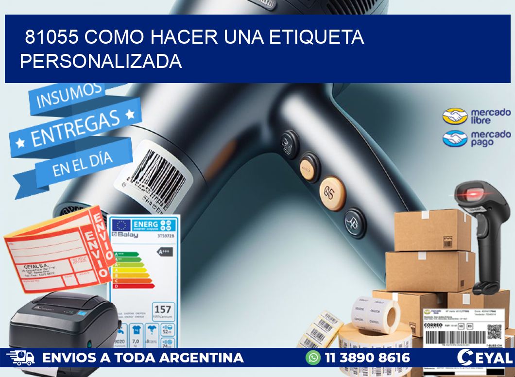 81055 como hacer una etiqueta personalizada