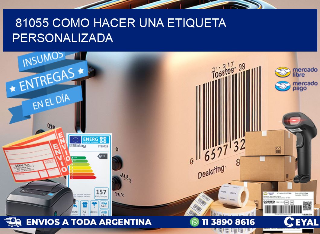 81055 como hacer una etiqueta personalizada