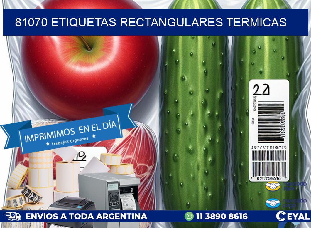 81070 etiquetas rectangulares termicas
