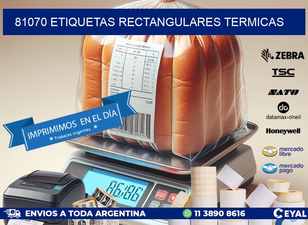81070 etiquetas rectangulares termicas