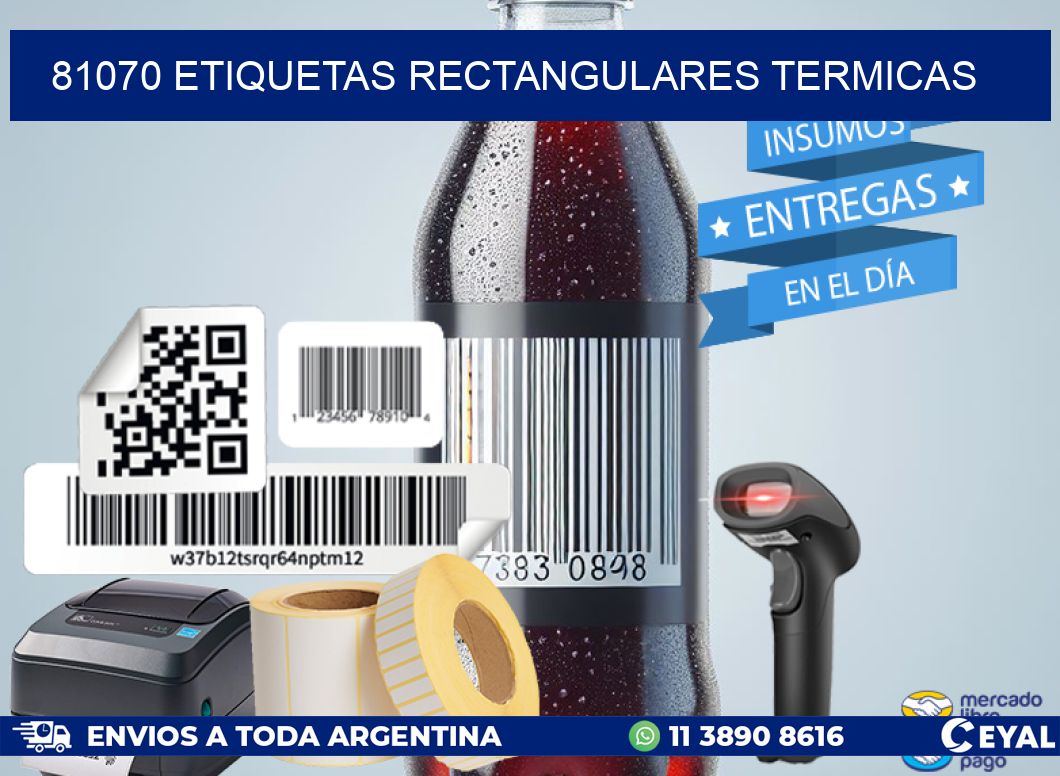 81070 etiquetas rectangulares termicas
