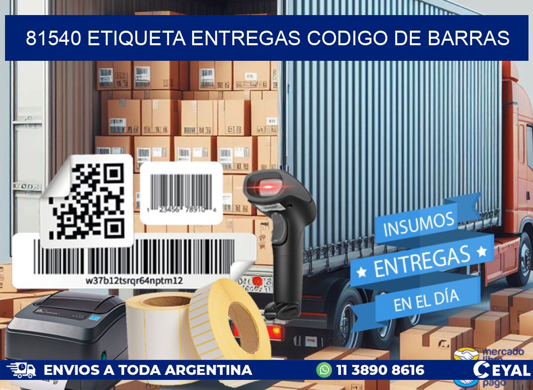 81540 ETIQUETA ENTREGAS CODIGO DE BARRAS