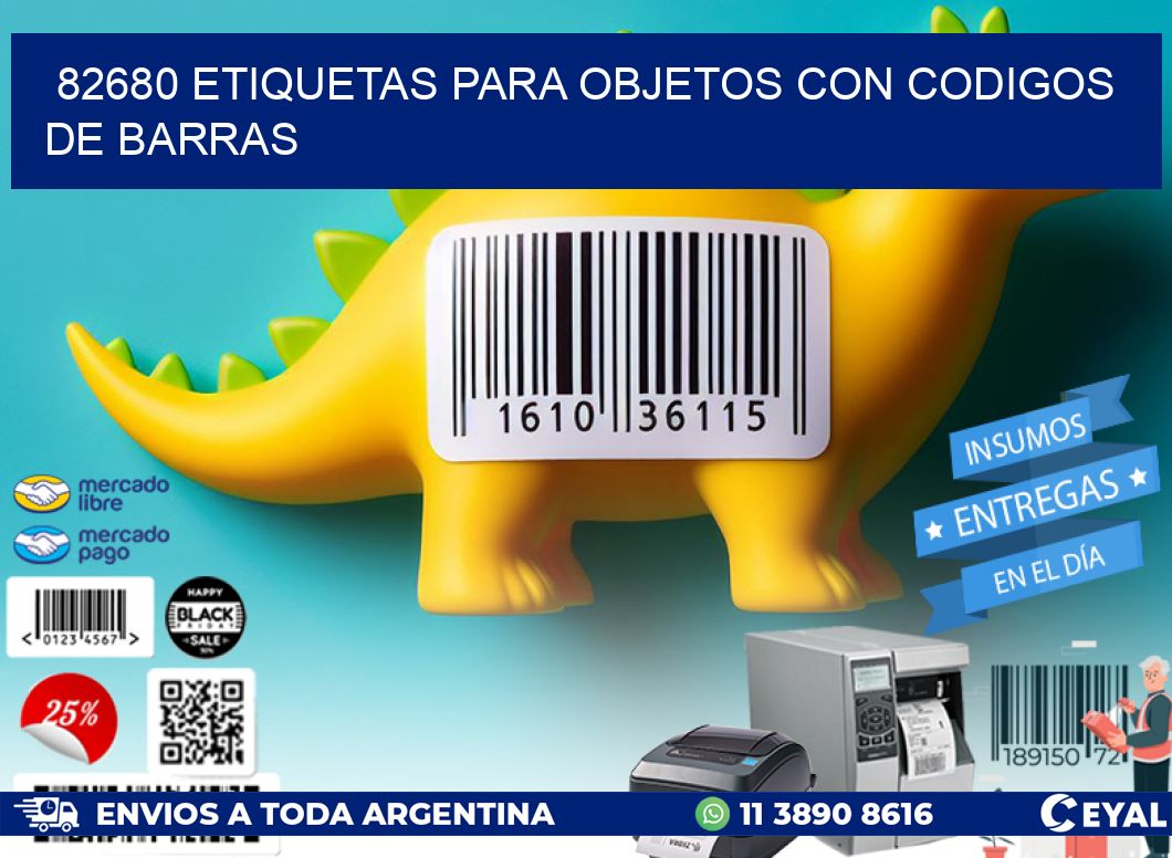 82680 ETIQUETAS PARA OBJETOS CON CODIGOS DE BARRAS