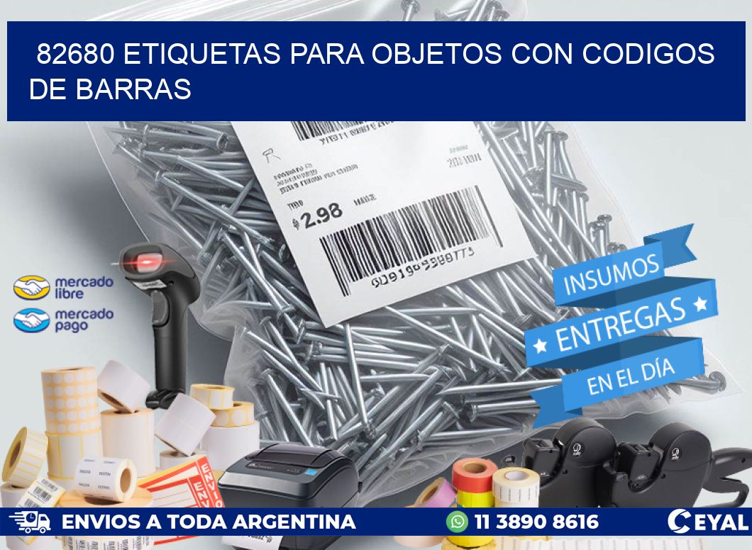 82680 ETIQUETAS PARA OBJETOS CON CODIGOS DE BARRAS
