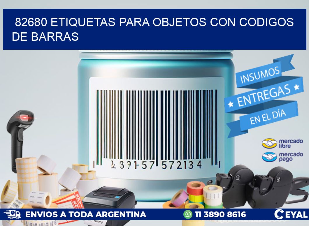 82680 ETIQUETAS PARA OBJETOS CON CODIGOS DE BARRAS