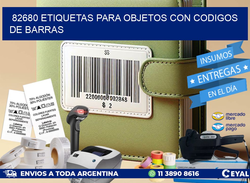 82680 ETIQUETAS PARA OBJETOS CON CODIGOS DE BARRAS