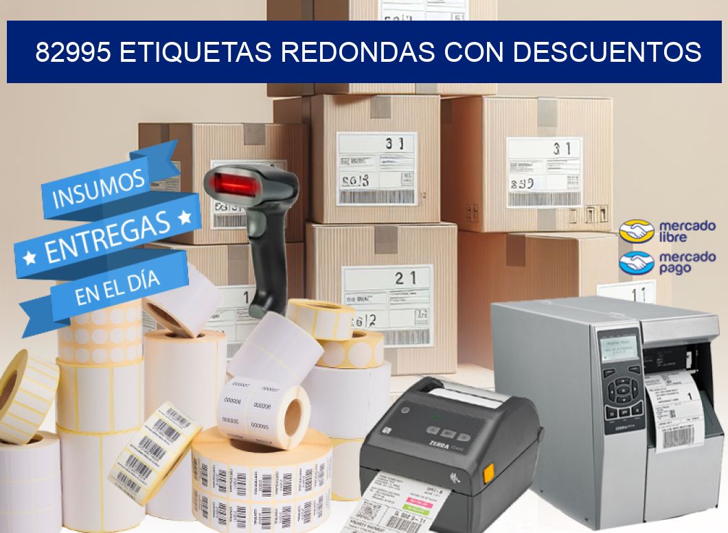 82995 ETIQUETAS REDONDAS CON DESCUENTOS