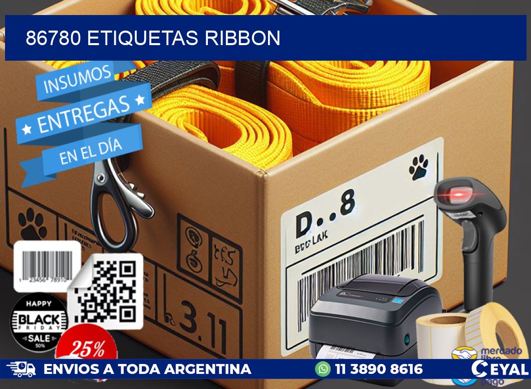 86780 ETIQUETAS RIBBON