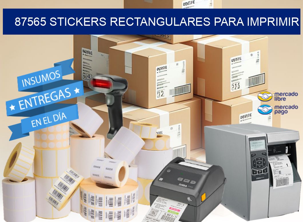 87565 Stickers rectangulares para imprimir