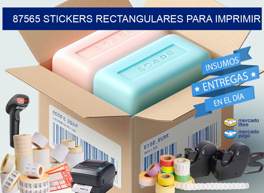 87565 Stickers rectangulares para imprimir