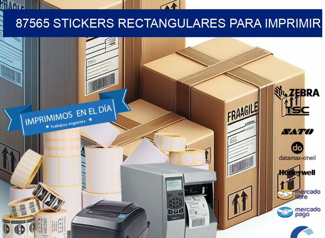 87565 Stickers rectangulares para imprimir