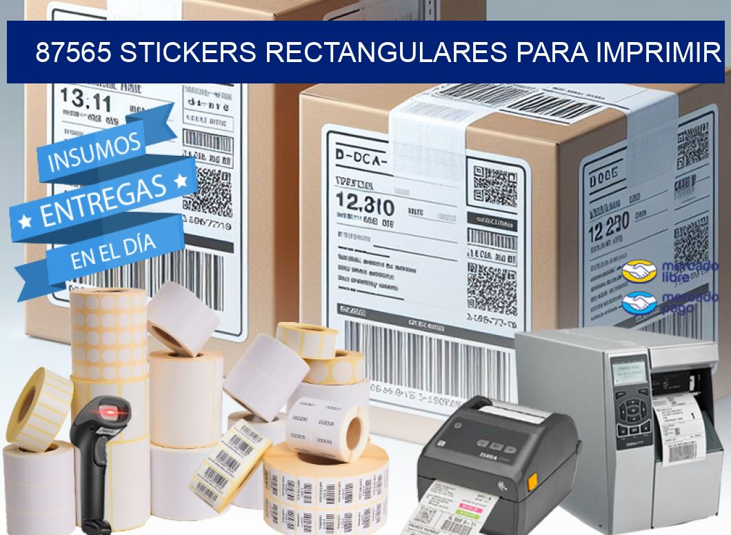87565 Stickers rectangulares para imprimir