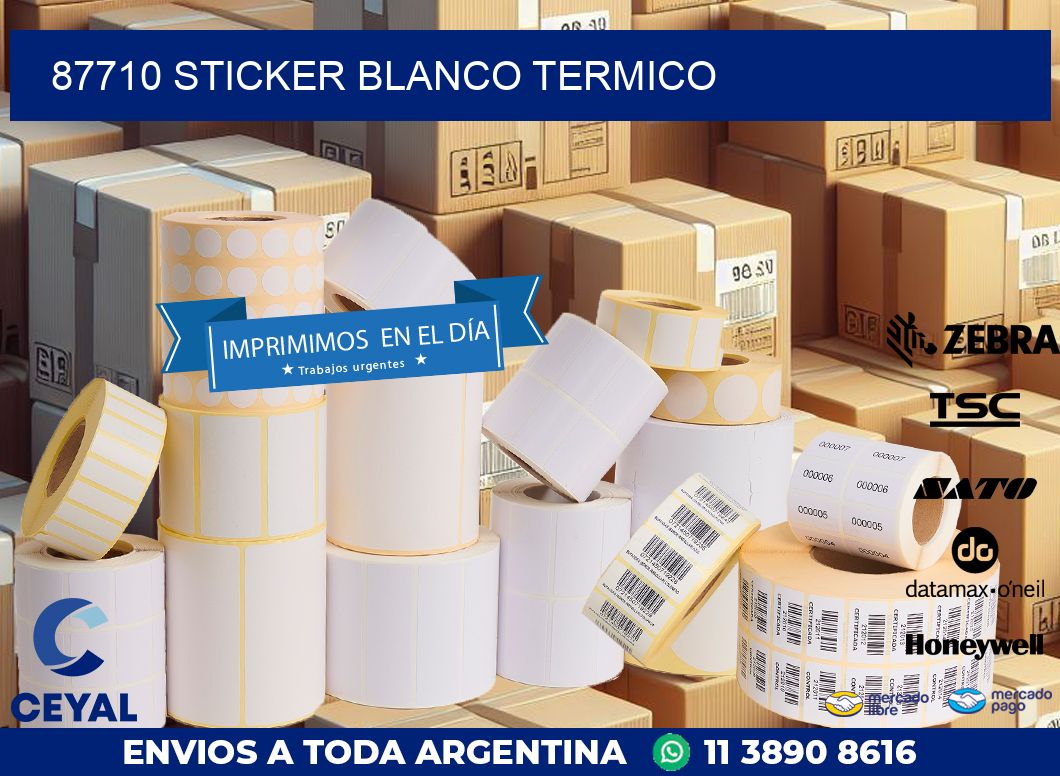 87710 sticker blanco termico