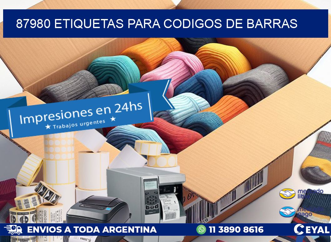 87980 ETIQUETAS PARA CODIGOS DE BARRAS