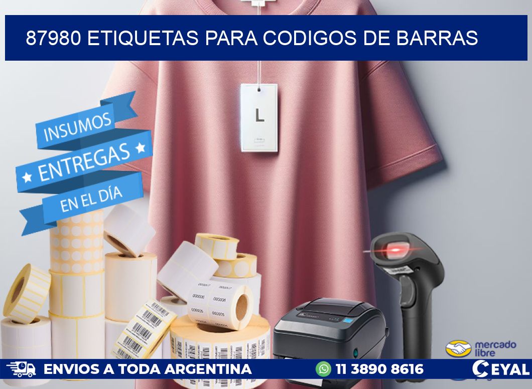87980 ETIQUETAS PARA CODIGOS DE BARRAS