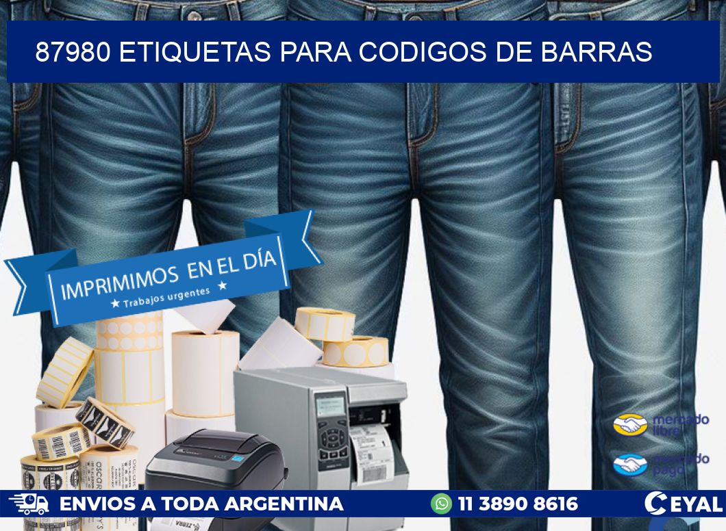 87980 ETIQUETAS PARA CODIGOS DE BARRAS