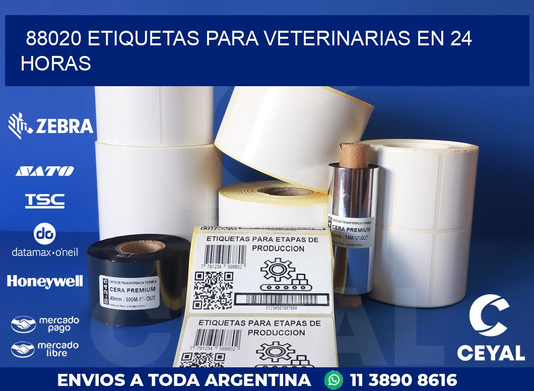 88020 ETIQUETAS PARA VETERINARIAS EN 24 HORAS