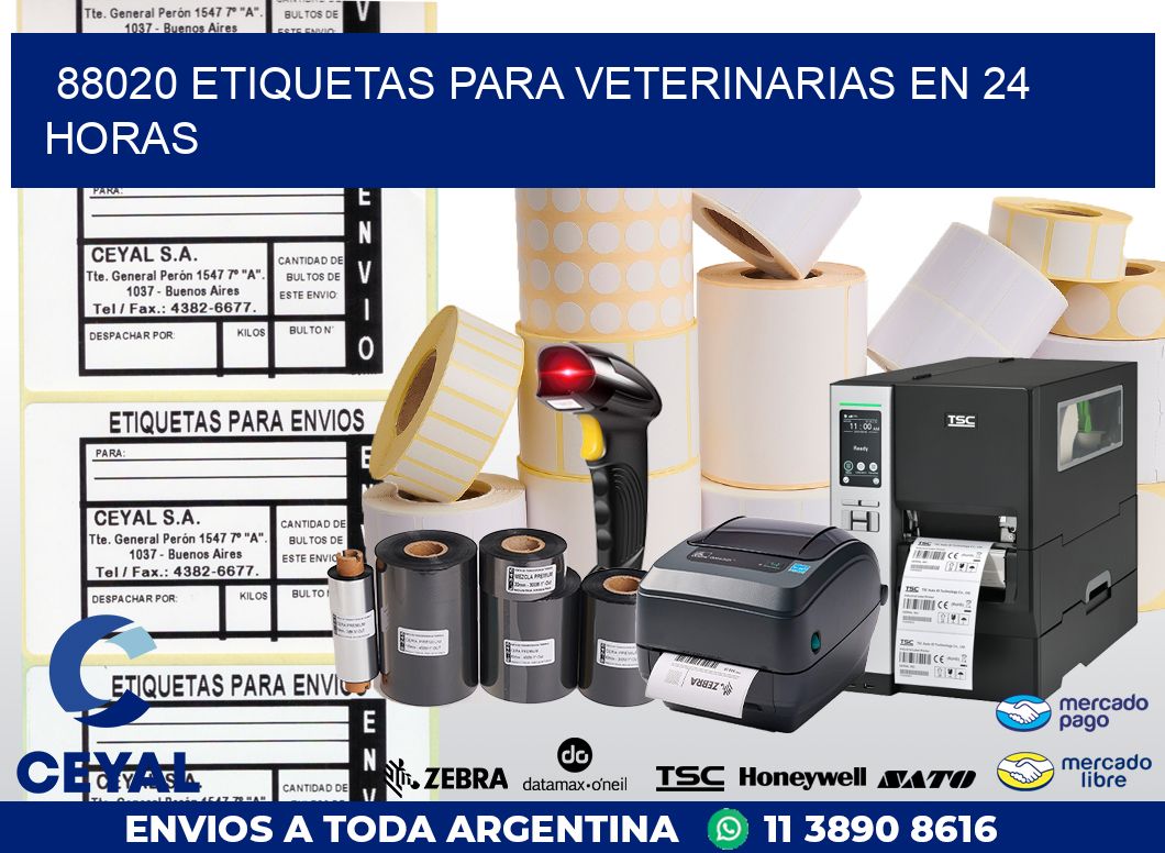 88020 ETIQUETAS PARA VETERINARIAS EN 24 HORAS