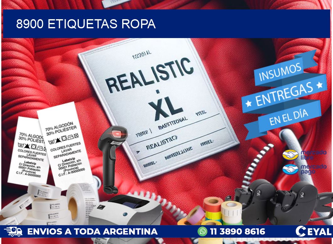 8900 ETIQUETAS ROPA