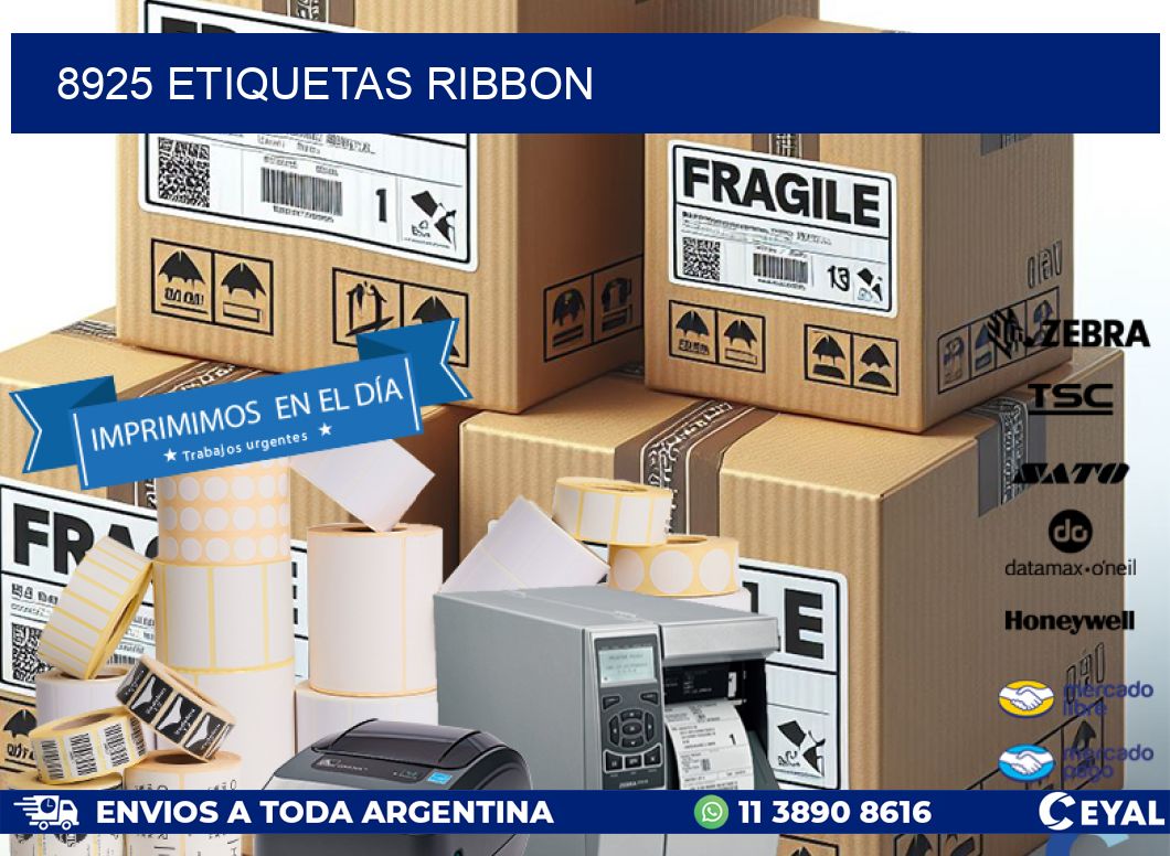 8925 ETIQUETAS RIBBON