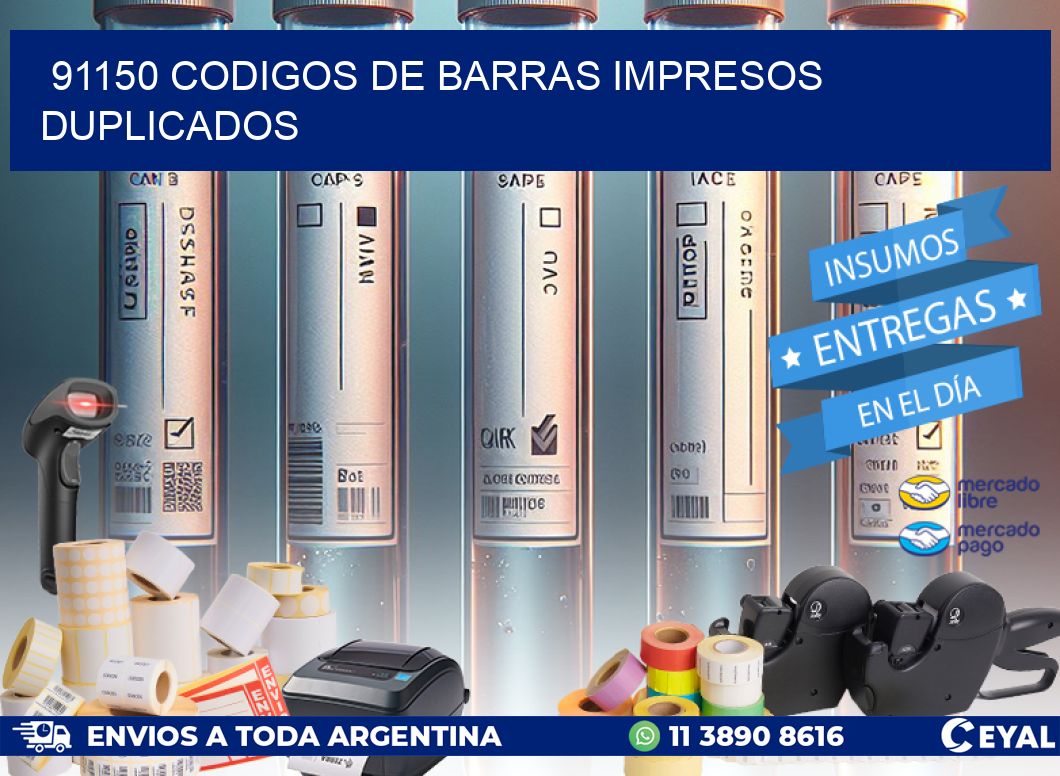 91150 Codigos de barras impresos duplicados