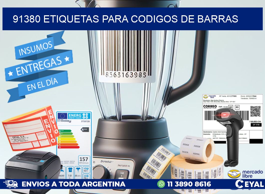 91380 ETIQUETAS PARA CODIGOS DE BARRAS