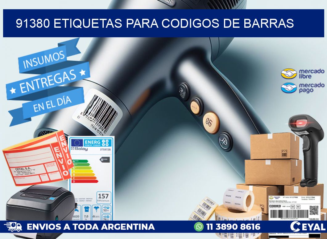 91380 ETIQUETAS PARA CODIGOS DE BARRAS