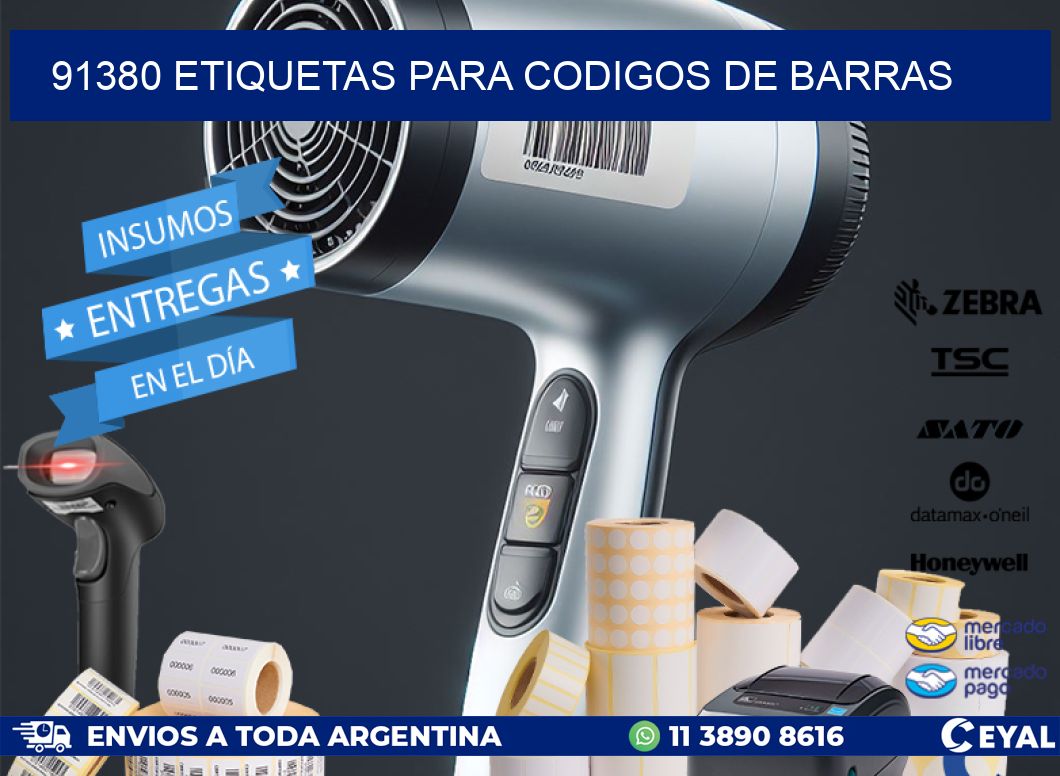 91380 ETIQUETAS PARA CODIGOS DE BARRAS