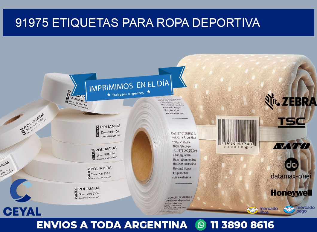 91975 ETIQUETAS PARA ROPA DEPORTIVA