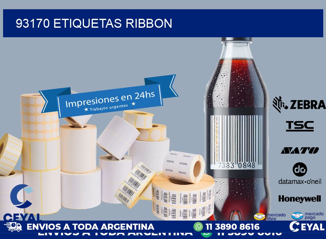 93170 ETIQUETAS RIBBON