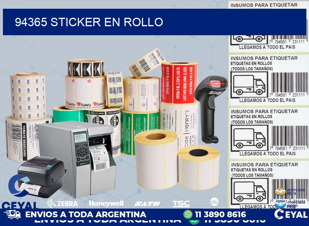 94365 STICKER EN ROLLO