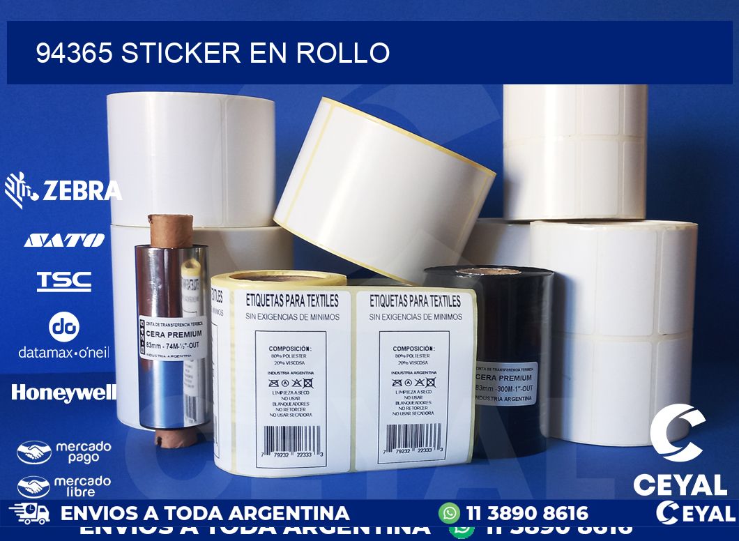 94365 STICKER EN ROLLO