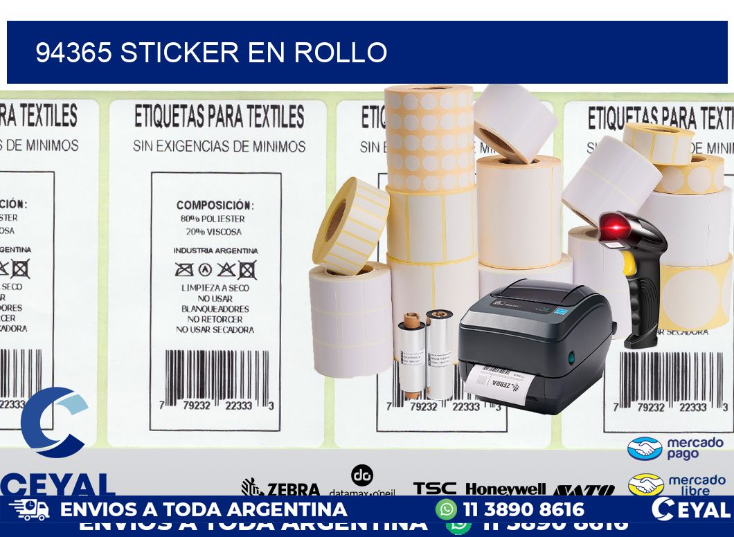 94365 STICKER EN ROLLO