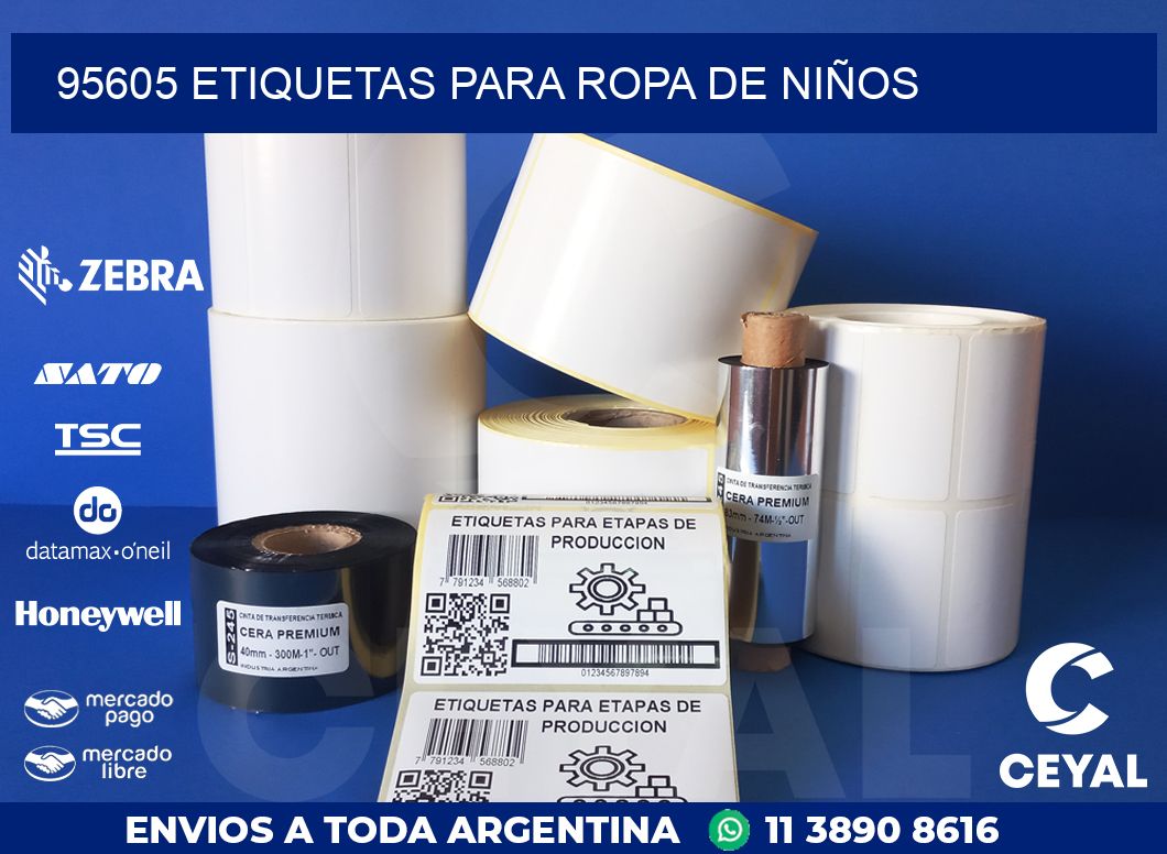 95605 ETIQUETAS PARA ROPA DE NIÑOS