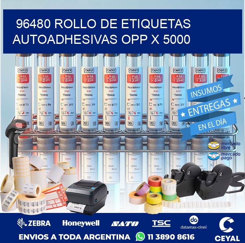 96480 ROLLO DE ETIQUETAS AUTOADHESIVAS OPP X 5000