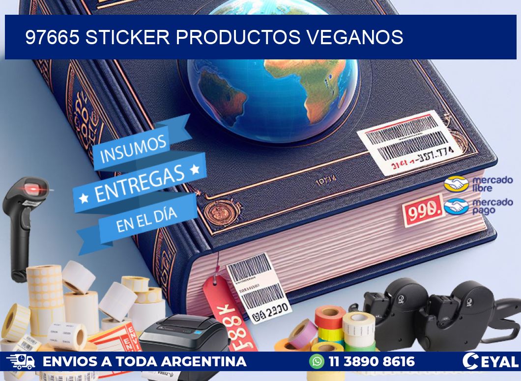 97665 STICKER PRODUCTOS VEGANOS