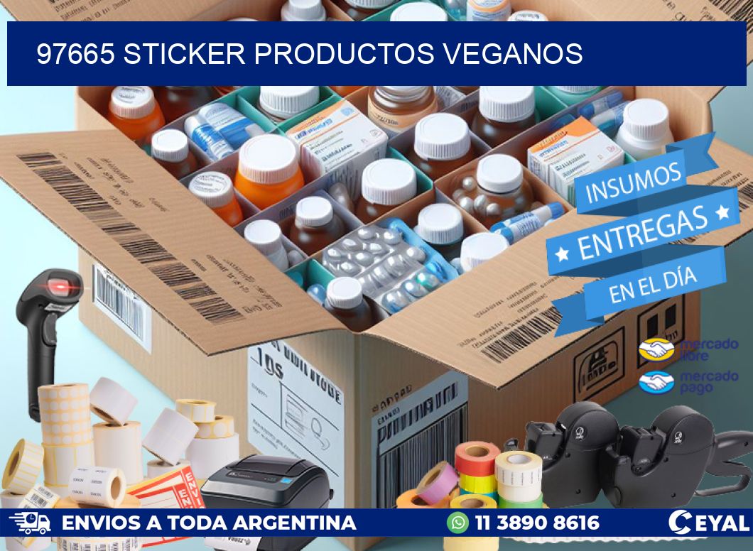 97665 STICKER PRODUCTOS VEGANOS